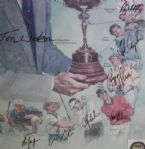 1993 Belfry Official Ryder Cup Poster Signed by Team and Captain - Framed
