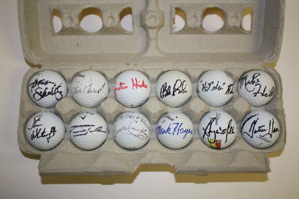 Lot of 12 Signed Golf Balls #23