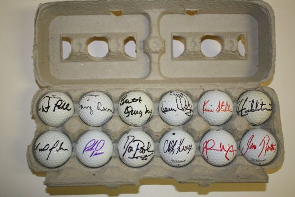 Lot of 12 Signed Golf Balls #24