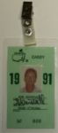 1991 Official Masters Caddy Badge - Mark OMeara - 2"x3"