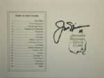 Jack Nicklaus Signed Masters Scorecard