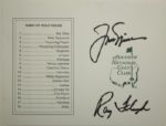 Jack Nicklaus and Ray Floyd Signed Masters Scorecard