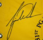 Tiger Woods Signed 1999 PGA Championship Embroidered Medinah Flag-2ND Major Win