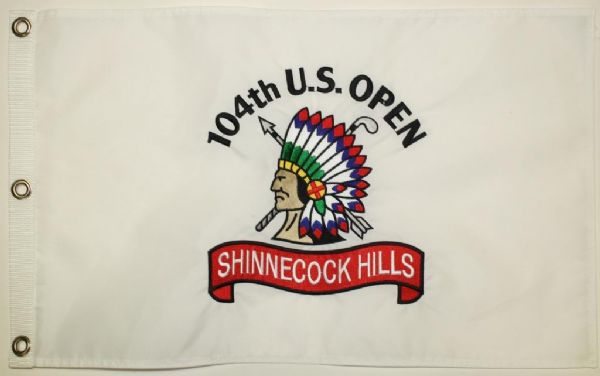 2004 US Open Shinnecock Hills Embroidered Flag - Retief Goosen Winner