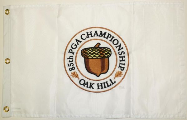 2003 PGA Championship Oak Hill Embroidered Flag - 85th - Shaun Micheel Winner