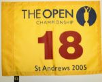 2005 The Open Championship Flag - St. Andrews - Tiger Woods Winner