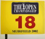 2002 The Open Championship Flag - Muirfield - Ernie Els Winner