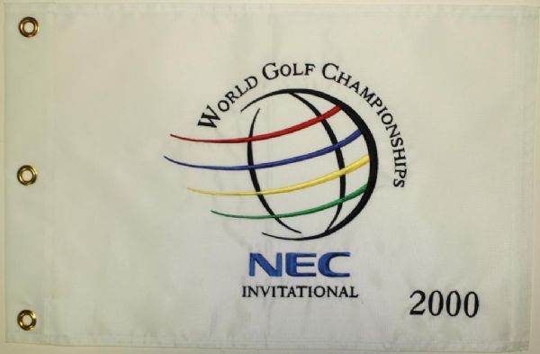 2000 WGC NEC Invitational Flag - Tiger Woods Winner