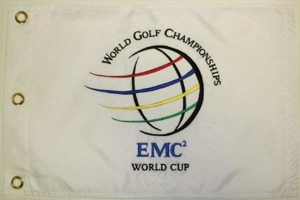 WGC Emc2 World Cup Embroidered Flag - Tiger Woods Win