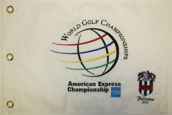 2001 WGC AMEX Championship Embroidered Flag -Bellerive-Event Cancelled 9/11