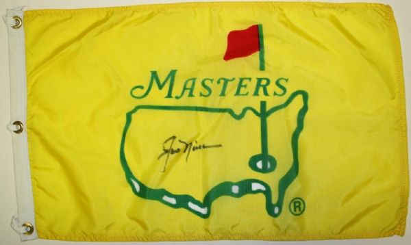 Jack Nicklaus Signed Mid 90s Undated Masters Flag