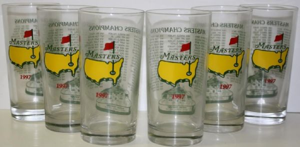 Lot of 6 1997 Masters Commemorative Glasses