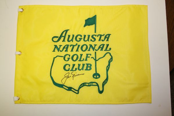 Jack Nicklaus Signed Augusta National Golf Club Embroidered Flag