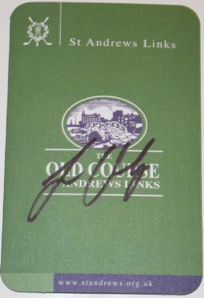 Louis Oosthuizen Signed Score Card