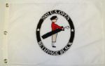 2002 Bethpage Black US Open White Embroidered Flag-Tiger Wins!