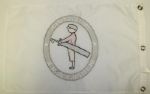 2002 Bethpage Black US Open White Embroidered Flag-Tiger Wins!