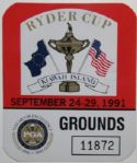 1991 Ryder Cup Grounds Passes - Set of Two