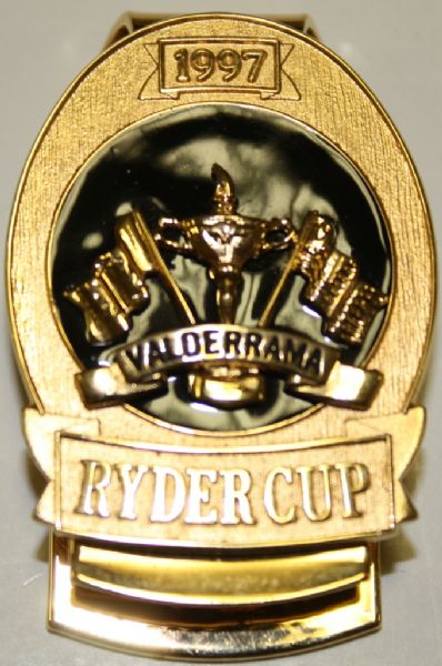 1997 Ryder Cup Team Issued Money Clip - Valderrama