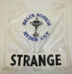 Match Used Curtis Strange Ryder Cup Caddy Bib -w/Accompanying Book Ryder Cup '85