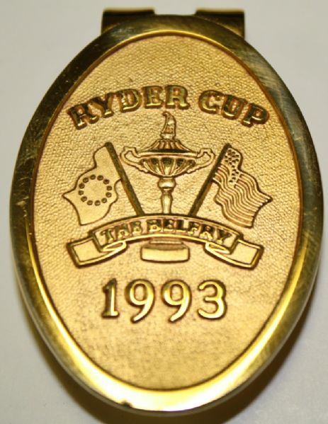 1993 Ryder Cup Player Issued Money Clip & Presentation box
