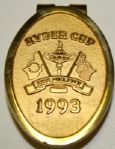 1993 Ryder Cup Player Issued Money Clip & Presentation box