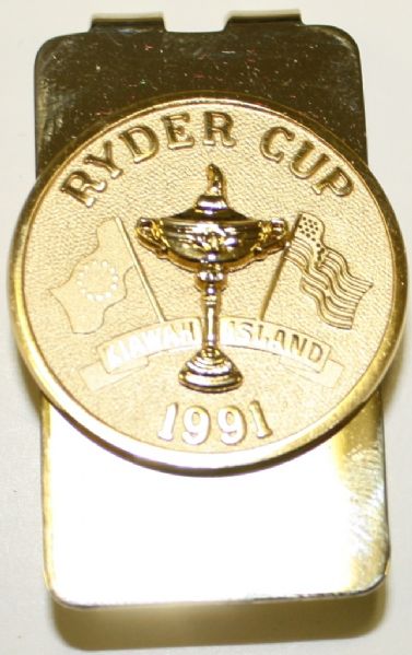 1991 Ryder Cup Player Issued Money Clip & Presentation Box