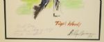 Leroy Neiman Original Art 'The Final Day at Winged Foot'-Tiger Woods 1997-13x19 -With Birthday Note From Neiman