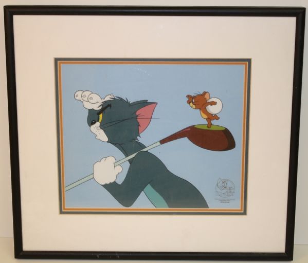 Framed 1997 Sericel Tea For Two #2229 of #2500 - 19 1/4 x 17 1/4