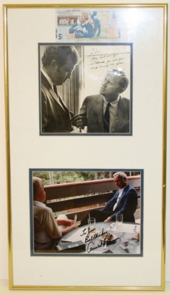 Jack Nicklaus and Arnold Palmer Personalized Photos to Jim Huber - 13 1/2 x 24