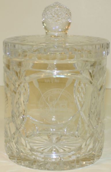 Hilton Head Celebrity Golf Cut Glass Jar - 2000 Runner Up