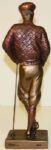 1989 Sculpture 'The Golfer' - 5 x 3 3/4 Base and is 16 1/8 Tall