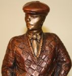 1989 Sculpture 'The Golfer' - 5 x 3 3/4 Base and is 16 1/8 Tall