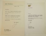 Two Jack Nicklaus Letters (1970 and 2001) and Curtis Strange Letter