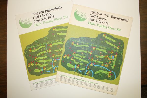 1974, 1977, 1978, and 1979 IVB Philadelphia Golf Classic Pairing Sheets - Whitemarsh Valley Country Club