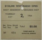 Whitemarsh Open / IVB Golf Classic - Whitemarsh CC Tickets - 1964, 65, 66, 71, 72, 73, 74, 75, 76, 77, 78, and 1979