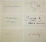 6 Autographs on 3x5 Cards: Miller, Jacklin, Nagle, DeVicenzo, Weiskopf,
JSA COA