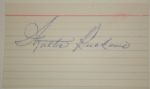 Walter Burkemo Autographed 3x5 Card
JSA COA