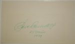 Seve Ballesteros Autographed 3x5 Card
JSA COA