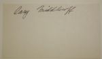 Cary Middlecoff Autographed 3x5 Card
JSA COA 