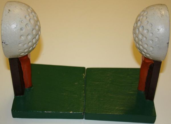 Two Golf Ball Book Ends / Door Stops