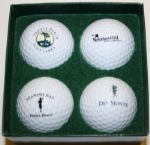 Four Courses Golf Balls: Pebble Beach, Spyglass, Spanish Bay, and Delmonte - All in box