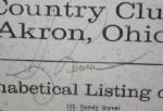 Tony Lema Signature on 1966 PGA Championship Players List