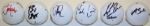 Lot of 6 Signed Golf Balls: Byrd, Cauley, Love III, Laird, Stenson, and Scott