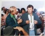 Hall of Fame Ray Floyd Signed 8x10 Masters Jacket Photo  - 3x Major Champ - 1976 Masters Champ