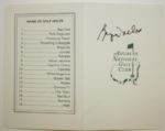 Byron Nelson Signed Masters Scorecard