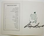 Sam Snead Signed Masters Scorecard