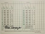 Gene Sarazen Signed Masters Scorecard