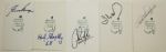 Lot of 5 Signed Masters Scorecards - Player, Goalby, Lyle, Woosenam, and Langer