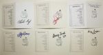 Lot of 6 Signed Masters Scorecards - Coody, Zoeller, Aaron, Brewer, Ford, and Casper