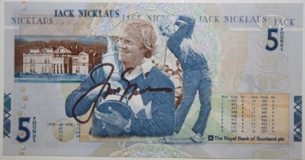 Jack Nicklaus Signed 5lb Note with Brochure